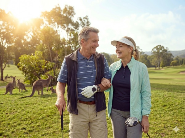 A couple considering a supported aged care bed